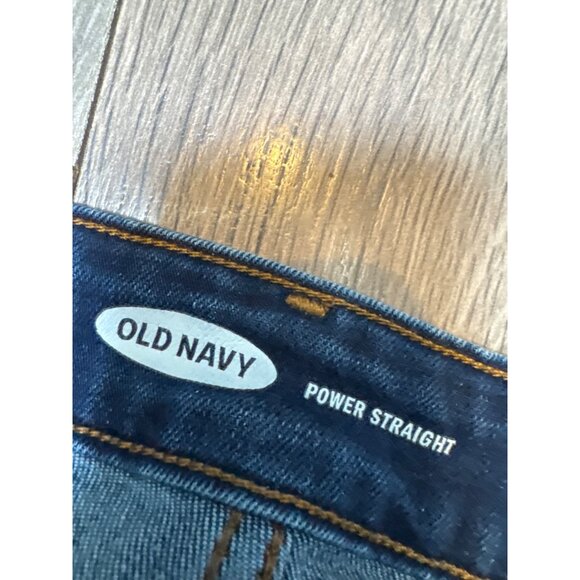 Old Navy Power Straight Womens Dark Wash Jeans Size 20 Cotton/Polyester Blend - Picture 4 of 11